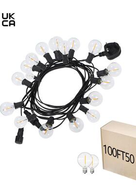 新品英规G40LED氛围灯100FT50室外装饰浪漫气氛G40英规灯串