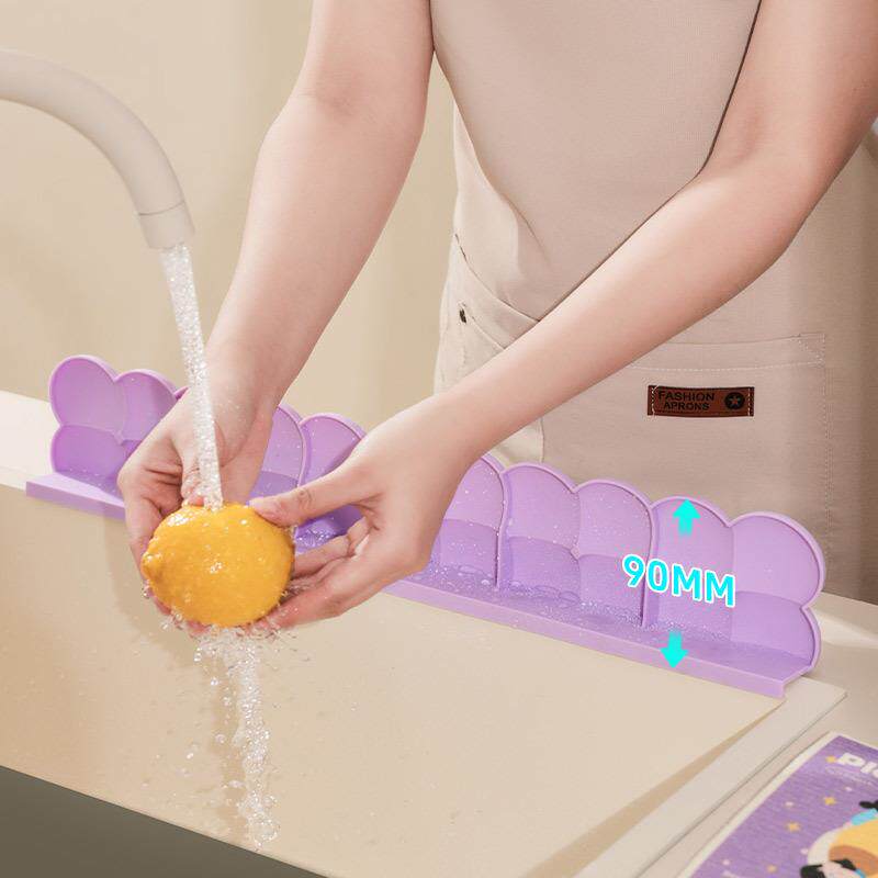 槽多巴胺胶水水板防溅水易清洁厨房硅卫浴防水槽边缘水池挡挡4水