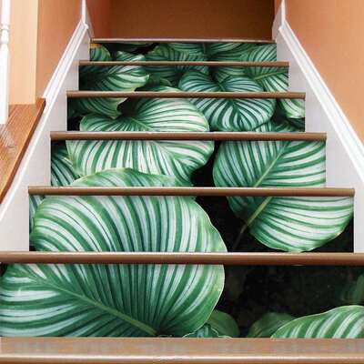 FOY DLT006创意家居树叶楼梯贴自粘防水防污墙墙贴美化装饰墙纸