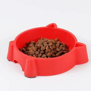 Creative Non Cute Bowl Cat Plastic Feeders Portable Pet Slip