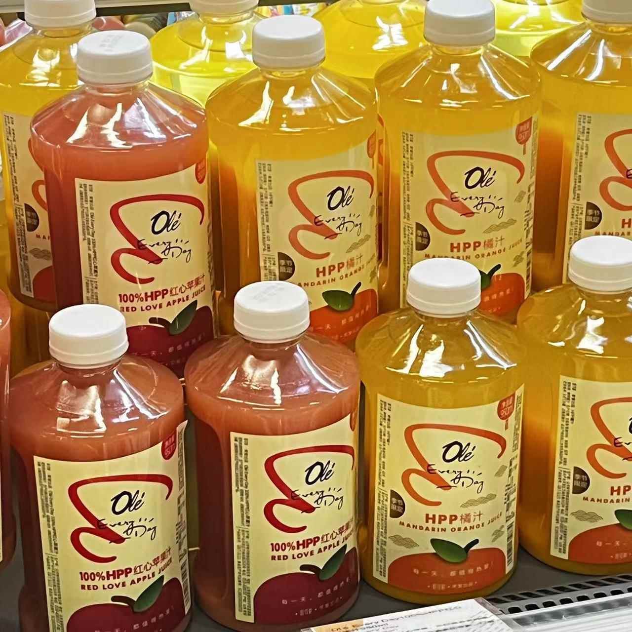 ole唯可鲜HPP橙汁橘汁苹果汁950ml