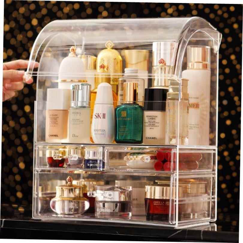 Portable Transparent Makeup Organizer Storage Box Acrylic Ma