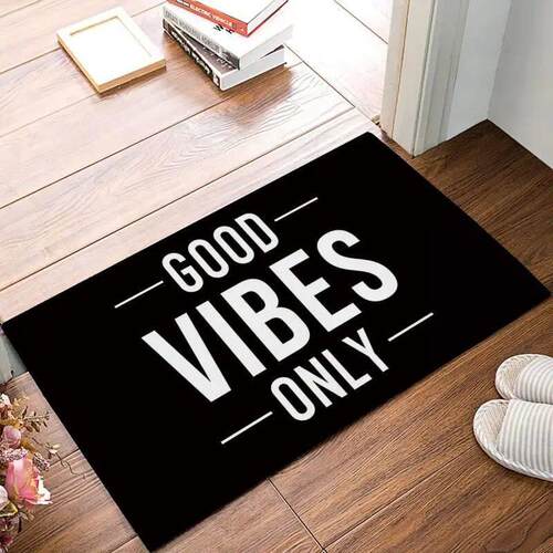 Good Vibes Only Welcome Doormat Entrance Floor Mat Rug Indoo