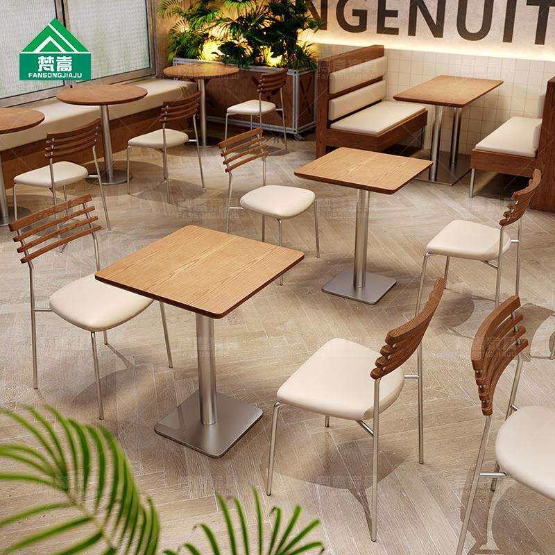 现代简约西餐厅卡座沙发轻食简餐店靠墙卡座韩式咖啡厅奶茶店桌椅