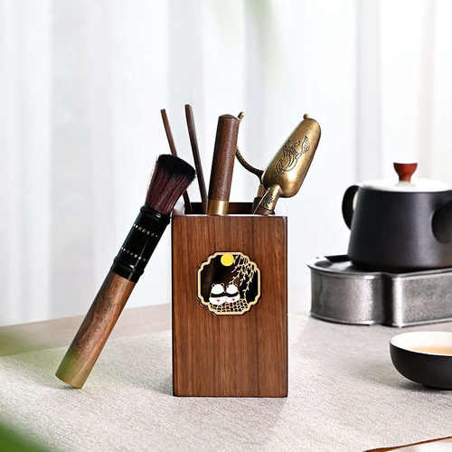 茶具茶道刀茶六套装实木刷大全筒茶茶零配件君子茶夹功夫茶道