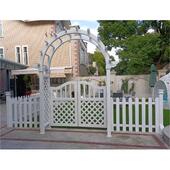 防腐木拱门花架户外实木门庭院拱形花架花园入户门弧形花架拱门