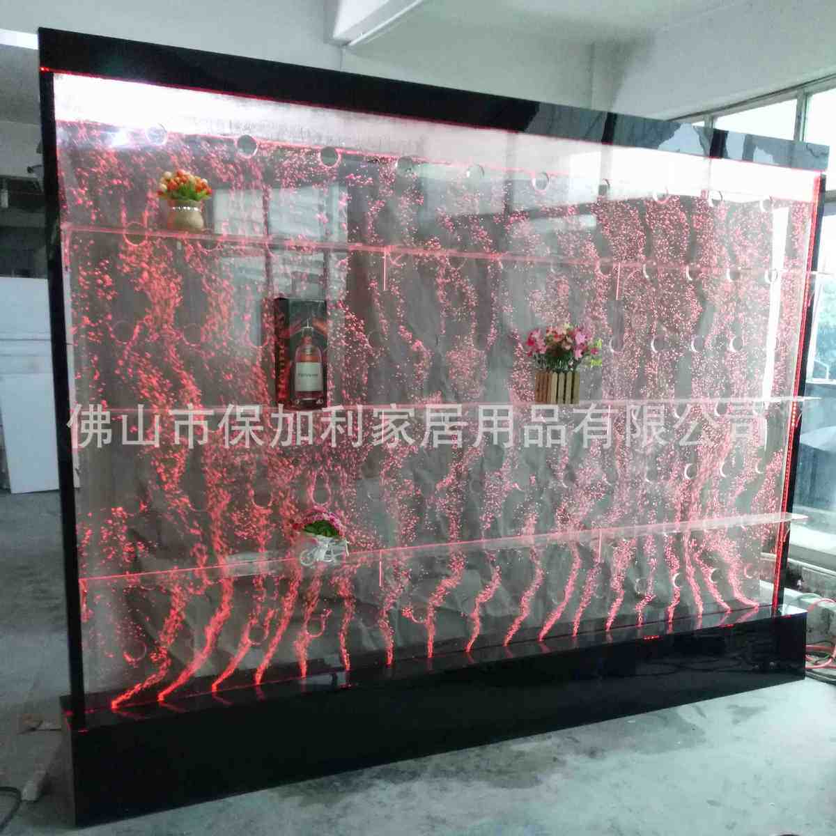 装饰墙  屏风鱼缸隔断力酒柜客厅亚克墙墙气泡加湿墙玄关流水水幕