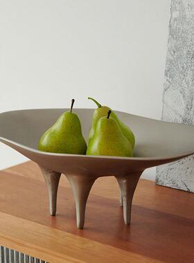 简约现代不规则五足托盘摆件样板间酒店客厅家居茶几软装饰工艺品