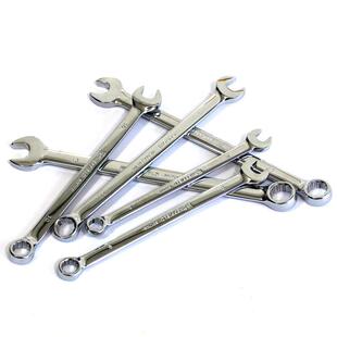 盾11钢件公制精抛光两用长扳手组套S01KWG710套5开口梅花两用手扳