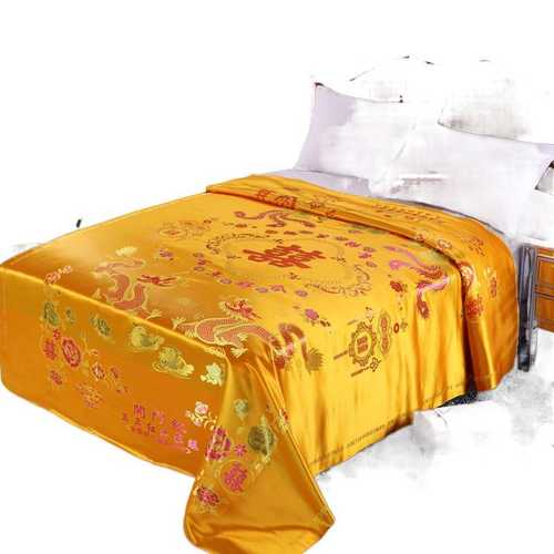 杭州丝绸婚庆被面子 七彩织锦缎喜被面软缎结婚缎子喜被面批发