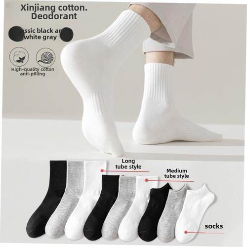 socks men mens cotton socks socks for men white black 男袜