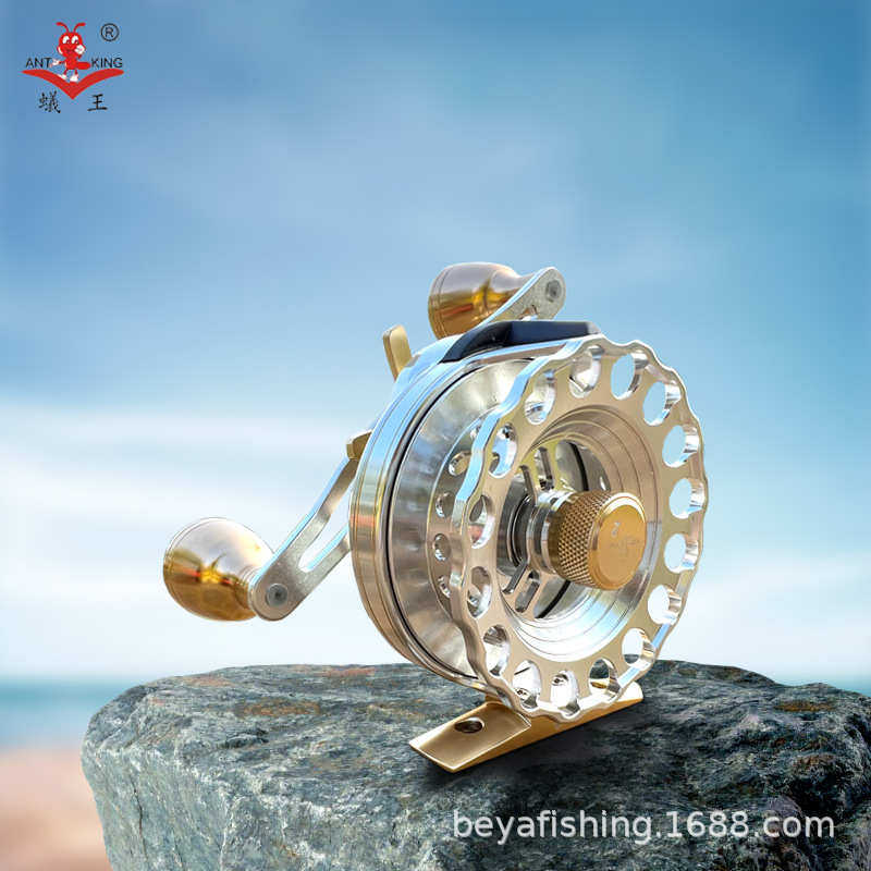 蚁王巡洋舰海筏轮比70大轮盘7BL全金属高速比桥钓轮微铅前打筏钓