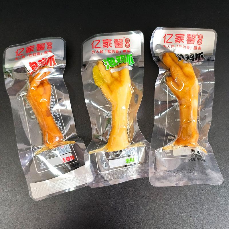 亿家馨泡鸭掌鸡爪即食香辣脆爽鸭爪客家特产泡椒卤味鸭脚休闲 零