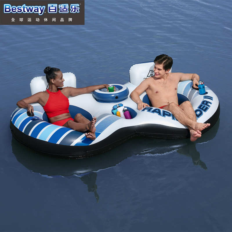 单双人加厚充气浮排气垫床水上浮床沙发漂流游泳俩用水上折叠躺椅