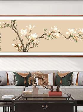 十玉兰花F986HS5T字绣025新款客厅简单大气花草名卧画手工刺绣室2