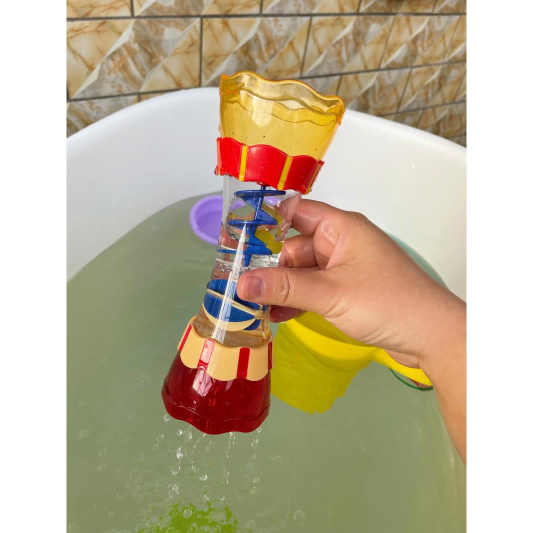 儿童宝宝洗澡戏水杯漏水筒漏沙玩具旋转戏水筒观察水流婴幼儿玩水