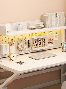 网红学生学习书桌收纳架电脑面办公桌板上多sxGk3nHT层洞洞书子架