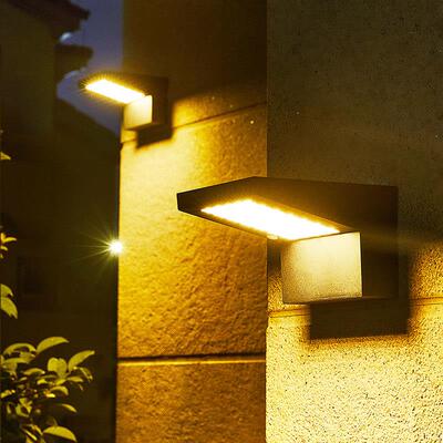 太阳能壁灯户外防水花园别墅门灯庭院灯超亮室外墙壁灯家用外墙灯