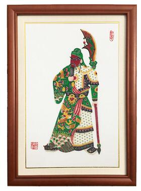 陜西皮影纯手工雕刻皮影戏套装装饰画礼盒文化礼物商务礼品中国风