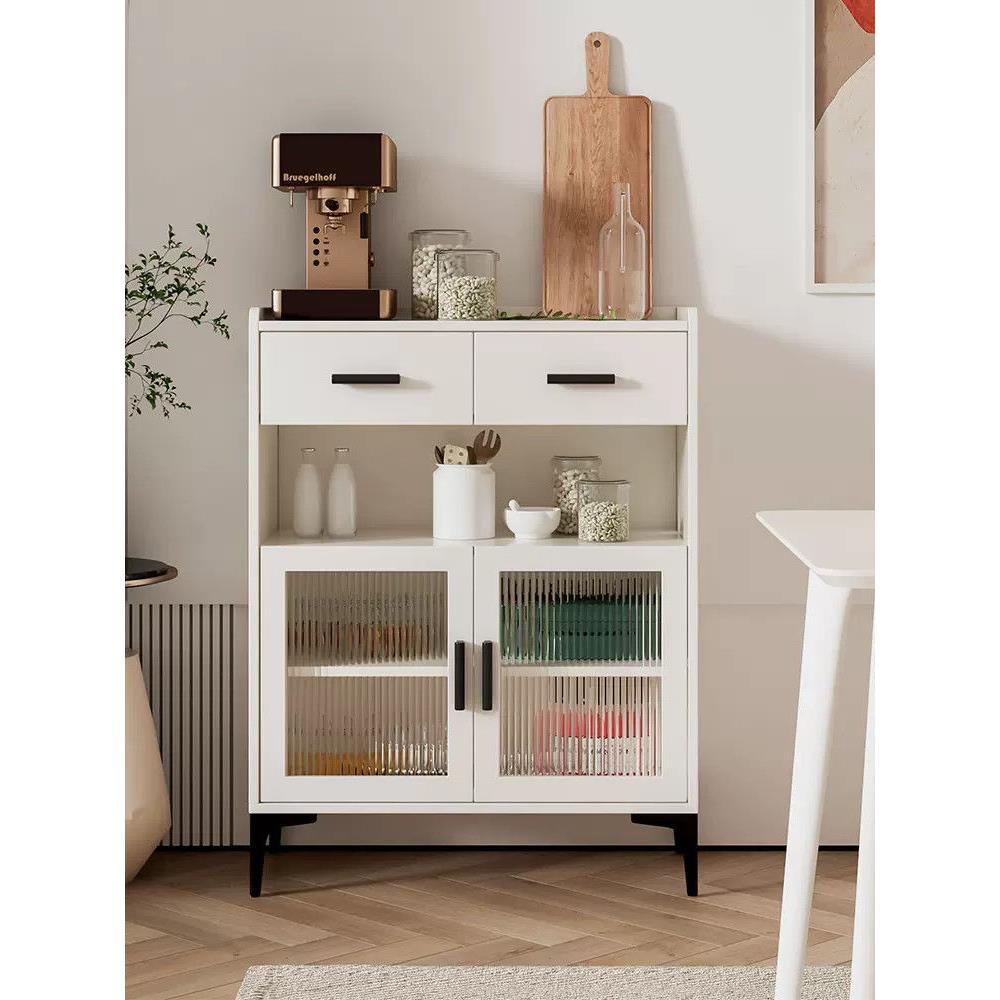 实木超薄茶餐边柜20HAX0/3cm靠墙一体厨房橱柜收纳储物水柜奢轻黑