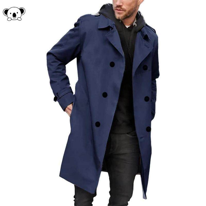 R 51057 Men Double-Breasted Trench Coat Classic经典风衣