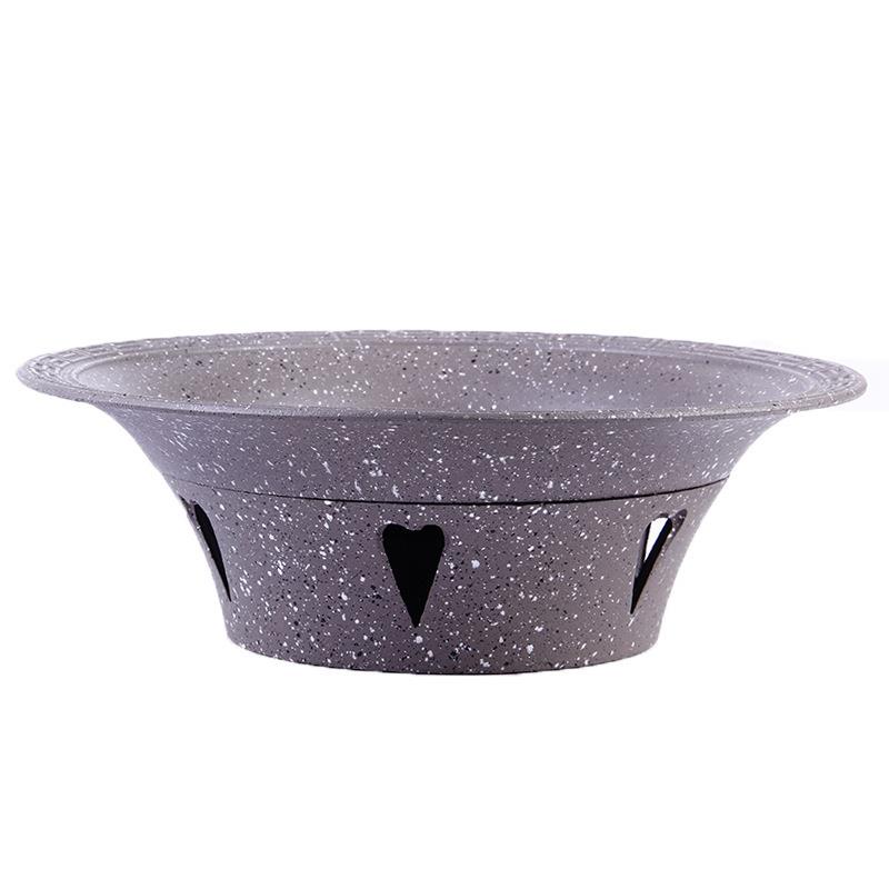 方塔炉酒精品圆形烧烤炉 户外铸铁烧铁板 不粘铸铁韩式烤盘