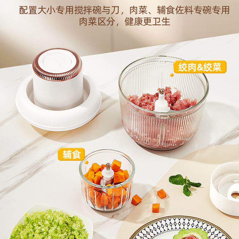套装绞肉机家用电动小型打肉绞馅碎菜蒜蓉泥多功能宝宝辅食机
