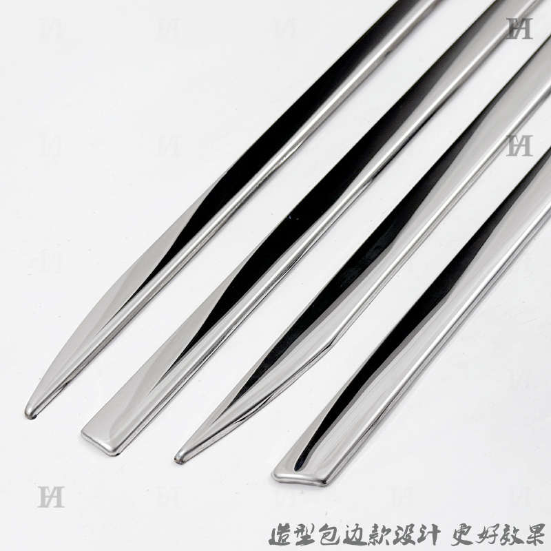 适配奥迪A6L门边条 12-15款车身亮条 不锈钢车门下边贴 改装饰条