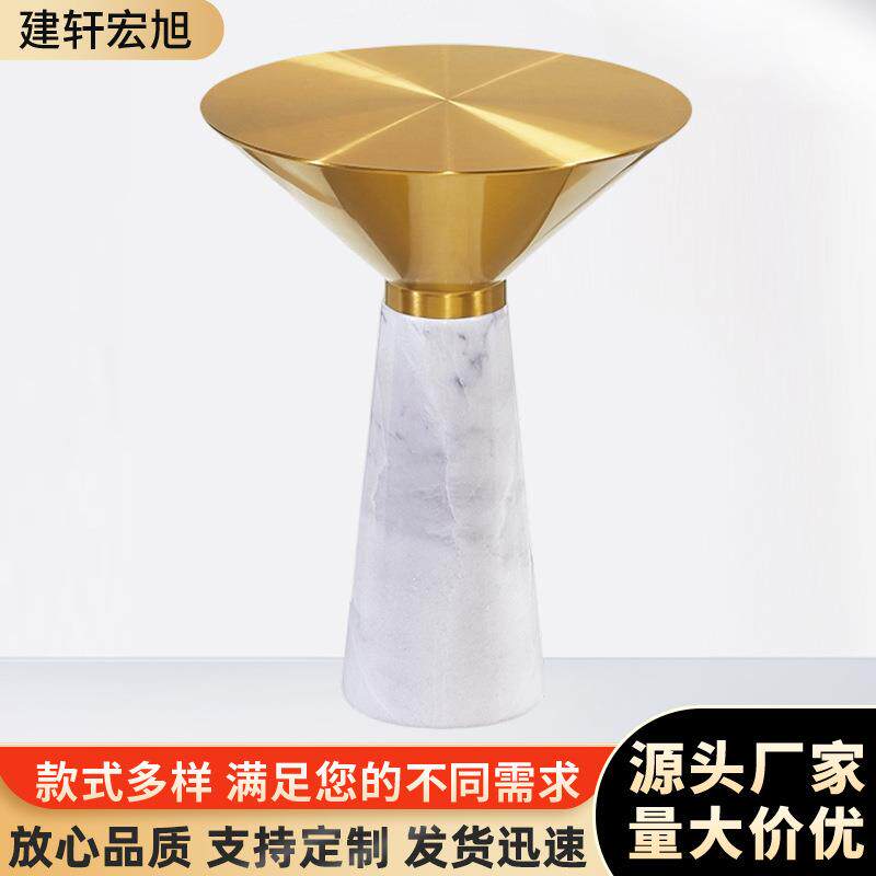 北欧新款小户型大理石茶几边客厅样板房酒店沙发阳台洽谈桌小角几