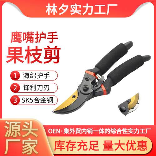 园艺剪刀果树修枝剪园林粗枝剪树枝用的剪刀花艺修枝剪摘果剪