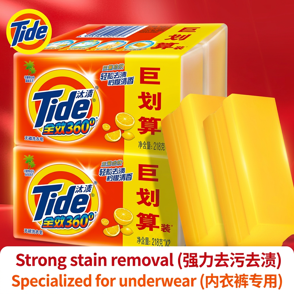 汰渍洗衣肥皂旗舰店正品透明皂家用实惠装内衣裤强力去污去渍增白
