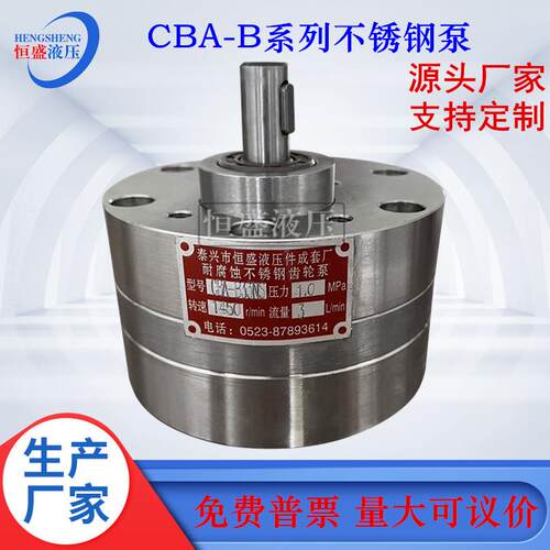 耐腐蚀CBA-B0.5NS4NS20NS63NS80NSB100NS高温不锈钢齿轮泵