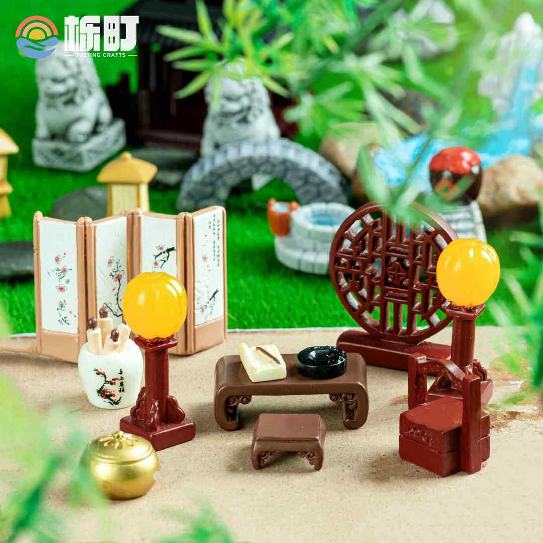 景仿桥真假山亭LIT0405造景意境中式微观园水艺盆景茶桌配件工艺