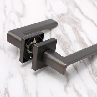 铝合金简约室内房门卫生间门把手磁吸静音锁体分体执手门锁