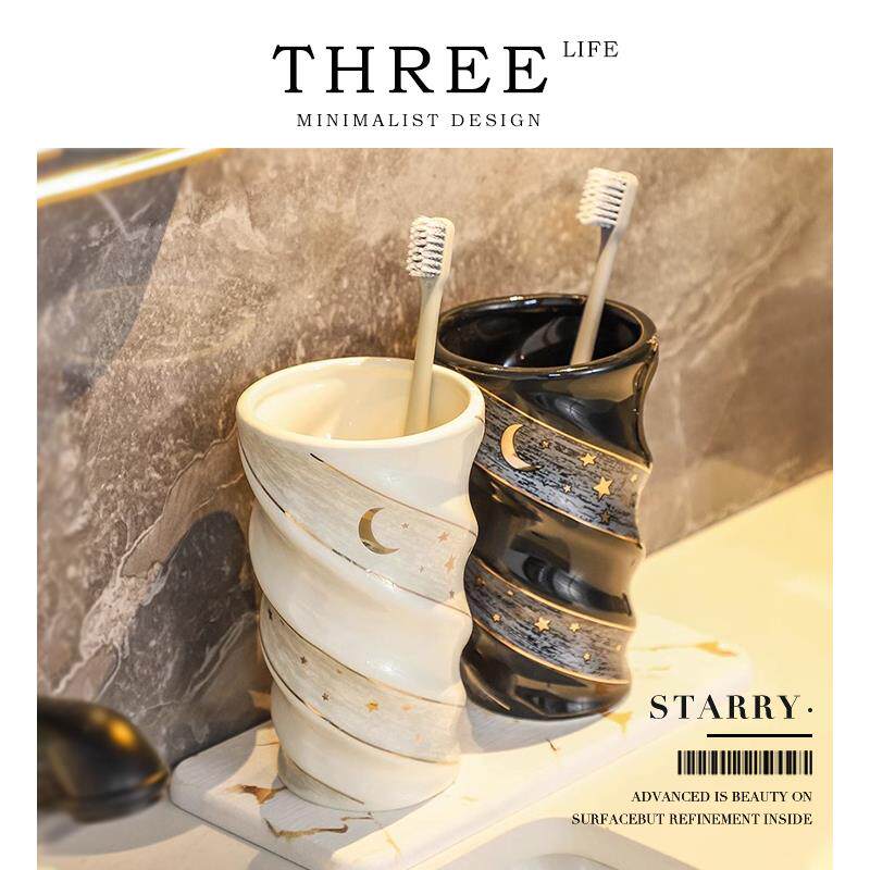 Tlife·Starry·漱口杯北欧陶瓷情侣洗漱杯牙刷杯家用简约 | 星空