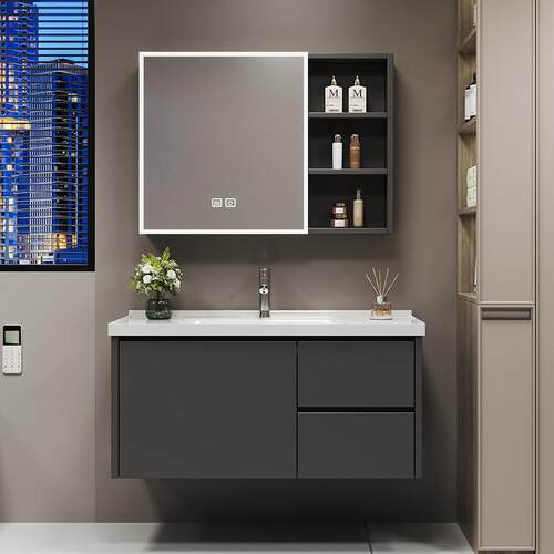 加厚空间铝铝蜂窝浴室柜陶瓷集成盆浴室柜组合浴室陶瓷洗脸盆柜