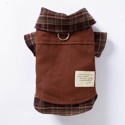 小狗狗衣服卫衣绒衣牵引泰迪雨衣