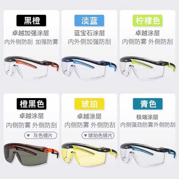 uvex护目镜9064185防风沙防灰尘防雾眼镜男女骑行骑车劳保防飞溅