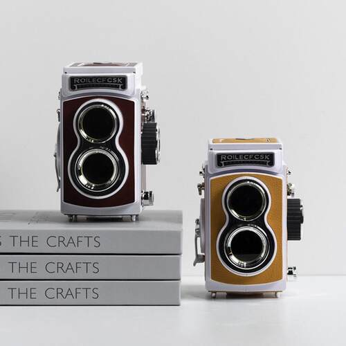 复古双反相机饰模型样间书房书板桌摆飘窗装件品道具摄F75S655S影