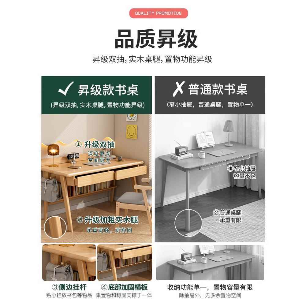 写书桌LYU约学生家用字桌卧室实腿电木脑桌子简易出租屋办公桌简