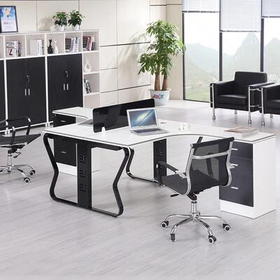 现代办作公室财务屏风办公桌职桌FRY20210员办工四座人位工桌椅组