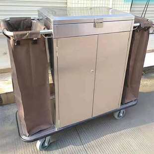 批发供应酒店客房服务推车 铁烤漆工作推车 酒店布草车