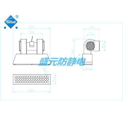 离子风鼓大风量离子风机大面积除静电汽车配件喷涂除静电工业除尘