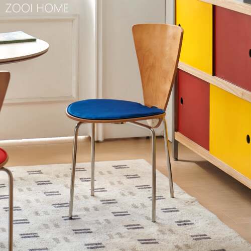 ZOOIHOME小杏叶椅丹麦设计师餐椅家用小户型包豪斯餐桌椅子中古椅