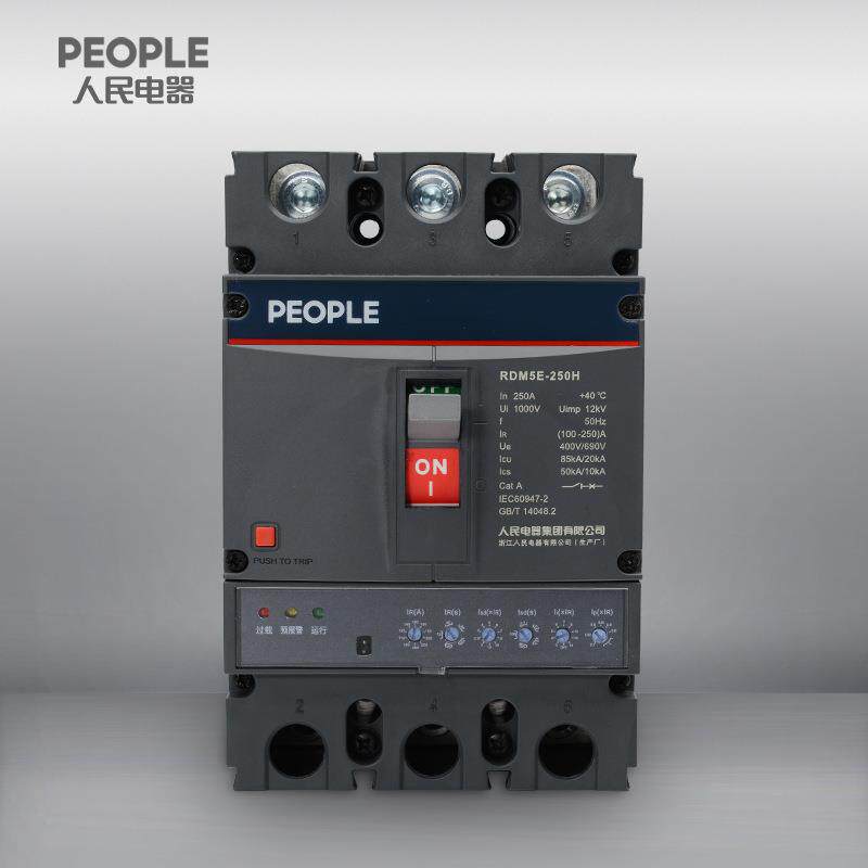 中国人民电器RDM5E-250H塑料外壳式漏电保护断路器(电子式)开关