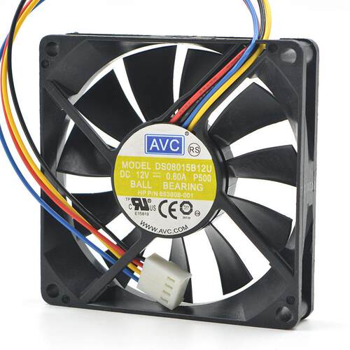 AVC DS08015B12U 80*80*15 12V 0.60A 支持PWM 机箱电脑散热风扇
