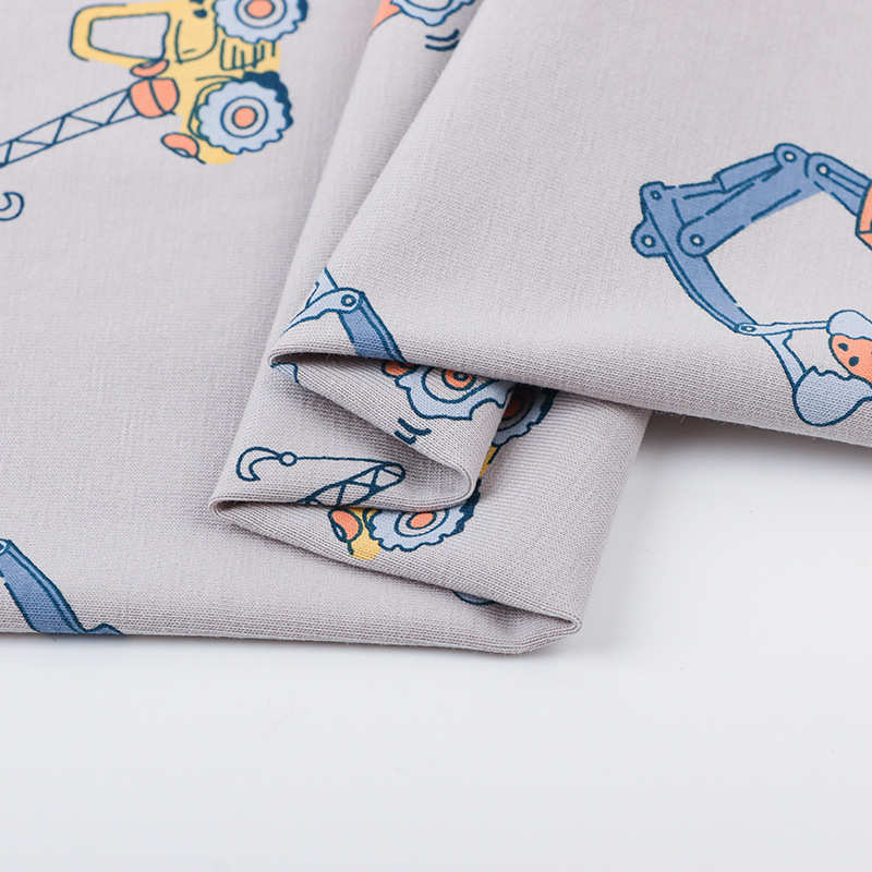 40S食毛凉感棉氨纶汗布印花 冰爽棉 婴童家居服内裤爬服莱卡面料