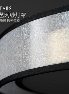 北欧卧室吸顶灯全铜超薄圆形温馨浪漫房间灯具led灯现代简约灯饰