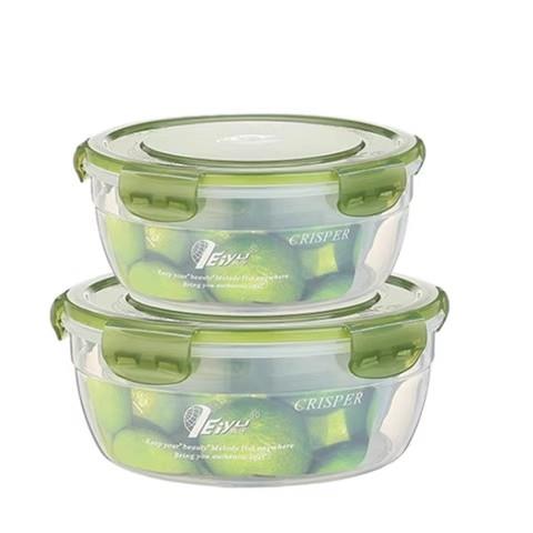 带盖上班族微波炉加热专用食品保鲜盒圆形有盖保鲜碗耐高温饭盒