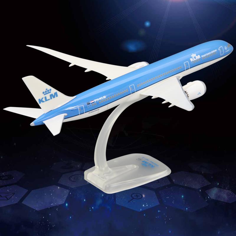 ABS拼装飞机模型波音B787荷兰皇家航空MD-11客机E190航模礼品摆件